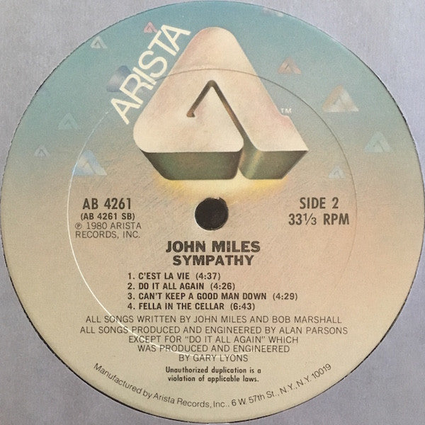 John Miles : Sympathy (LP, Album, San)