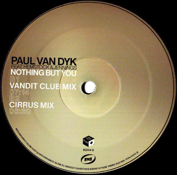 Paul van Dyk Feat. Hemstock & Jennings : Nothing But You (12")