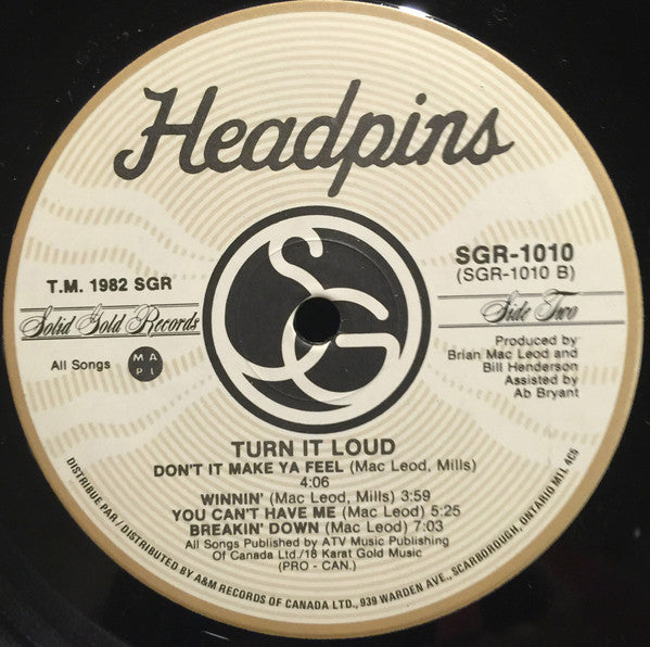 Headpins : Turn It Loud (LP, Album)