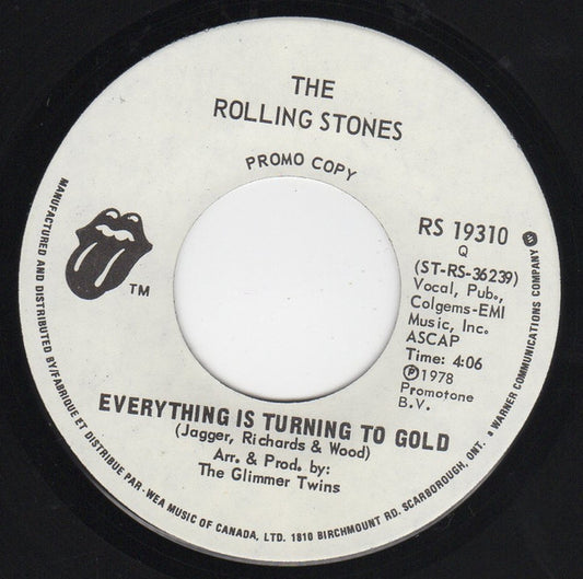 The Rolling Stones : Shattered (7", Promo)
