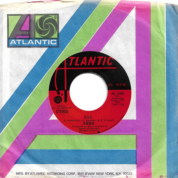 ABBA : SOS (7", Single, SP )