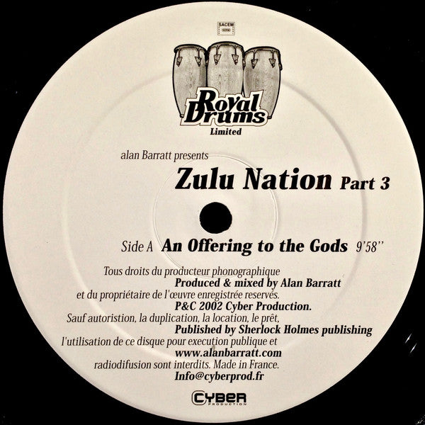Alan Barratt : Zulu Nation Part 3 (12")