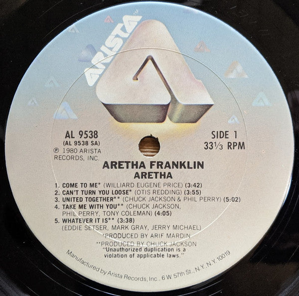 Aretha Franklin : Aretha (LP, Album, Ter)