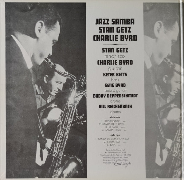 Stan Getz / Charlie Byrd : Jazz Samba (LP, Album, RE, Gat)