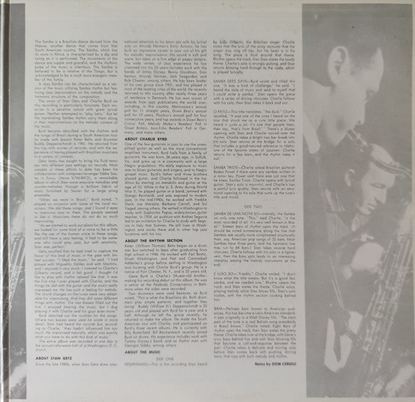 Stan Getz / Charlie Byrd : Jazz Samba (LP, Album, RE, Gat)