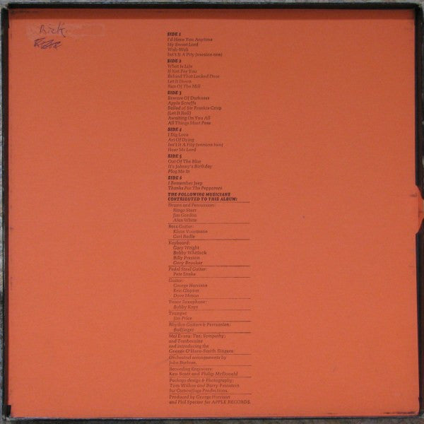 George Harrison : All Things Must Pass (3xLP, Album, Win + Box)