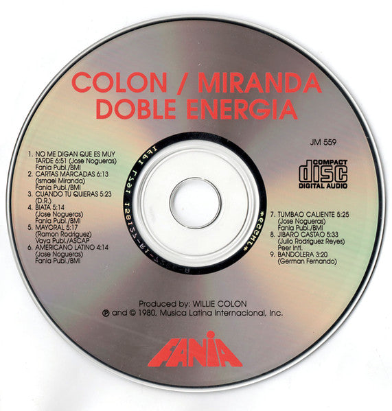 Willie Colón / Ismael Miranda : Doble Energia (CD, Album)