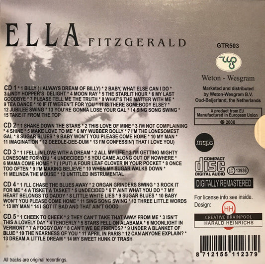 Ella Fitzgerald - With A Song In My Heart vinyl record, 5xCD (Near Mint (NM or M-)) | Lulo Records
