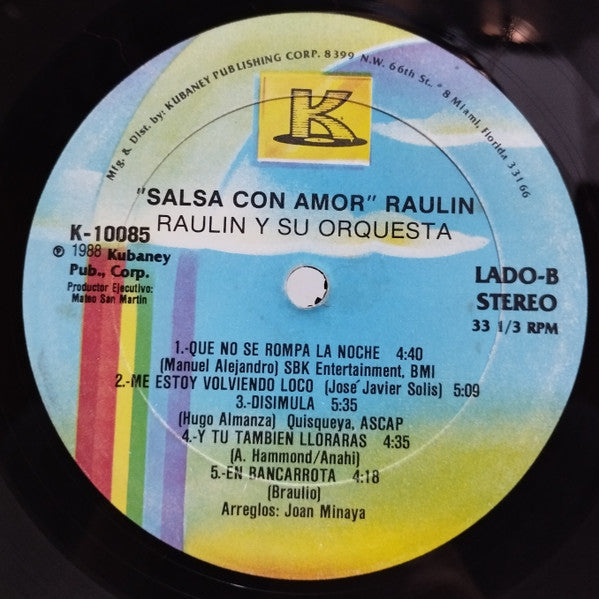 Raulin Rosendo : Salsa Con Amor (LP)