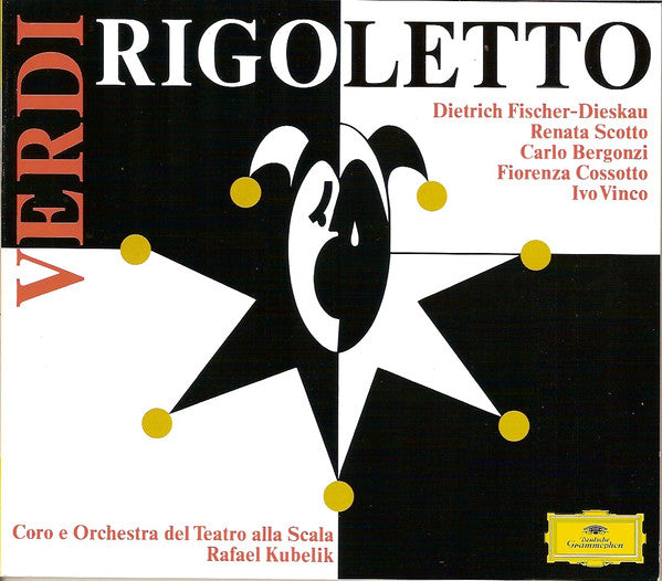 Giuseppe Verdi - Dietrich Fischer-Dieskau, Renata Scotto, Carlo Bergonzi, Fiorenza Cossotto, Ivo Vinco, Coro Del Teatro Alla Scala E Orchestra Del Teatro Alla Scala, Rafael Kubelik : Rigoletto (2xCD, Album, RE, RM + Box, Sli)
