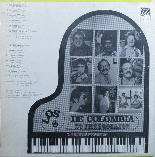 Los Ocho De Colombia : No Tiene Corazon (LP, Album)