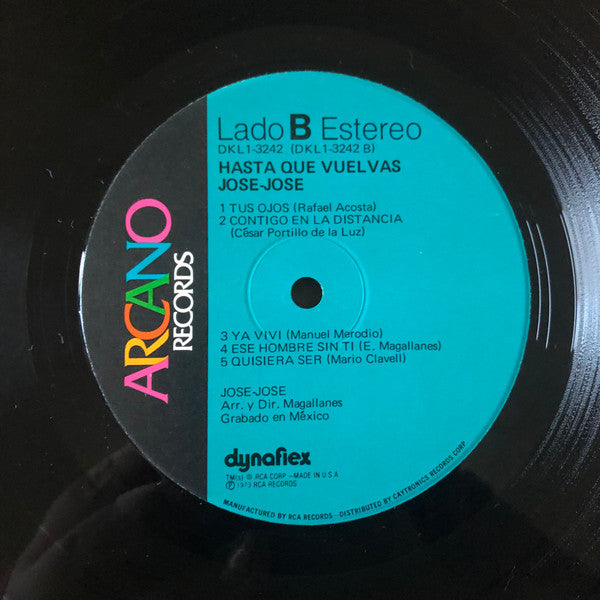 José José : Hasta Que Vuelvas (LP, Album)