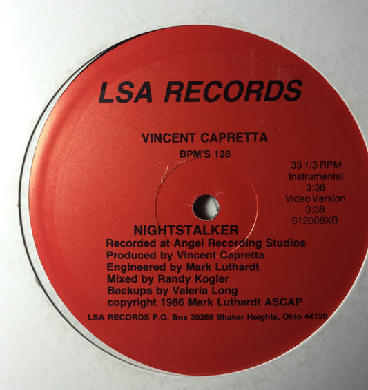 Vincent Capretta - Nightstalker vinyl record, 12" (Mint (M)) | Lulo Records