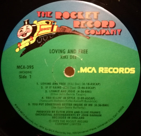 Kiki Dee : Loving & Free (LP, Album, Pin)
