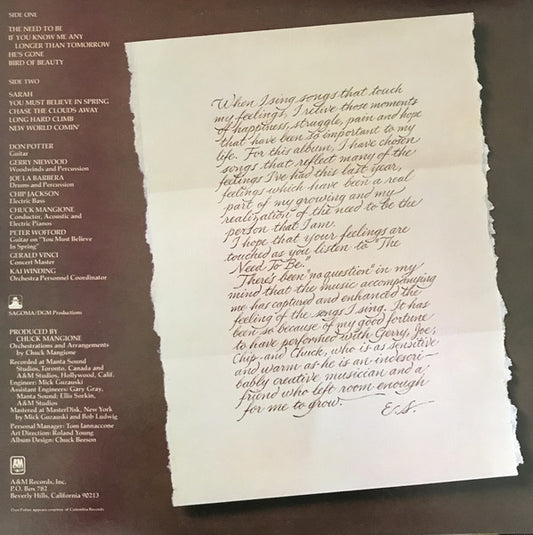 Esther Satterfield : The Need To Be (LP, Album, Mon)