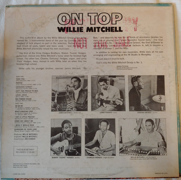 Willie Mitchell : On Top (LP, Album)