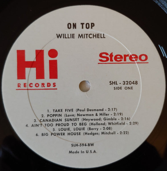 Willie Mitchell : On Top (LP, Album)