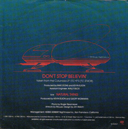 Journey : Don't Stop Believin' (7", Single, Ter)