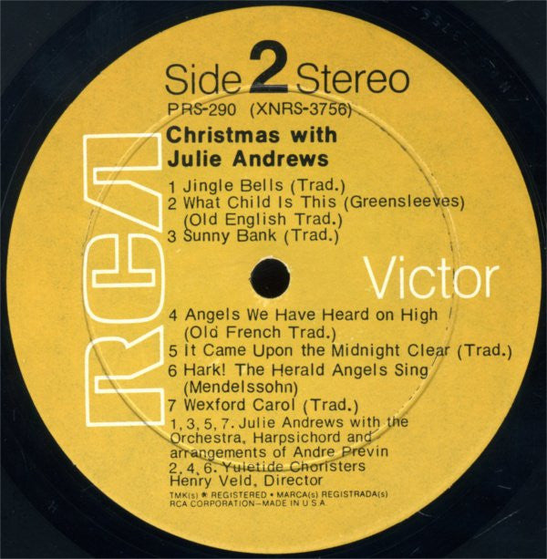 Julie Andrews With André Previn Featuring The Yuletide Choristers : Christmas With Julie Andrews (LP, Comp, S/Edition, Hol)