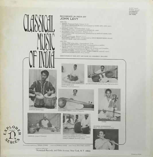 John Levy - Classical Music Of India vinyl record, LP (Near Mint (NM or M-)) | Lulo Records