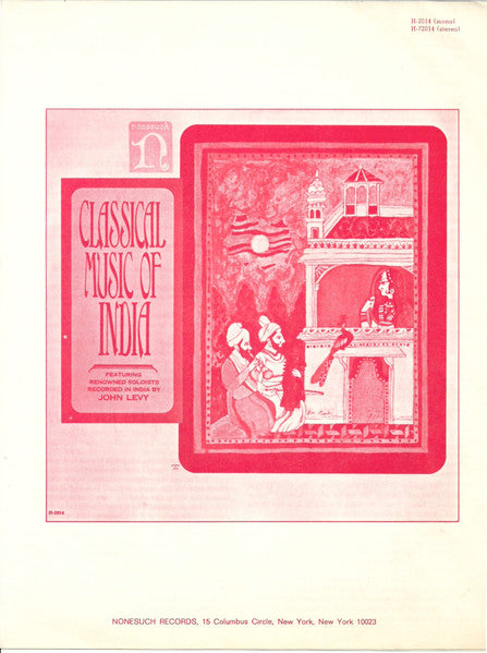 John Levy (2) : Classical Music Of India (LP, RE)
