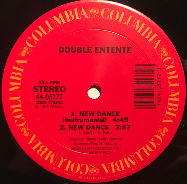 Double Entente : New Dance (12", Single)