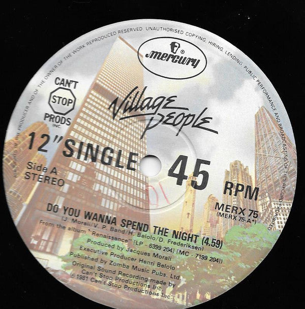 Village People : Do You Wanna Spend The Night (12")