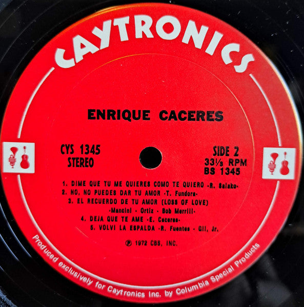 Enrique Cáceres : Enrique Caceres: Una Voz Y Un Romance (LP, Album)