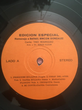 Rafael Rincón González : Edicion Especial (LP)