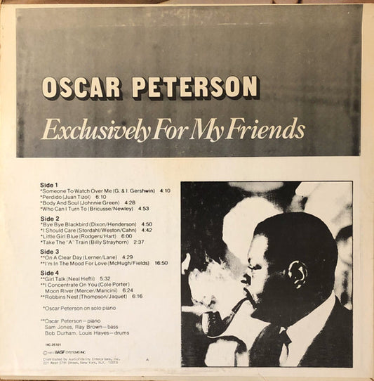 Oscar Peterson : Exclusively For My Friends (2xLP, Comp)