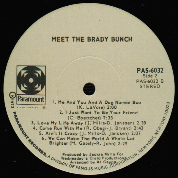 The Brady Bunch : Meet The Brady Bunch (LP, Album, Scr)