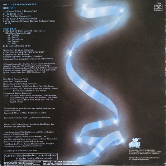 The Alan Parsons Project - Tales Of Mystery And Imagination vinyl record, LP (Near Mint (NM or M-)) | Lulo Records
