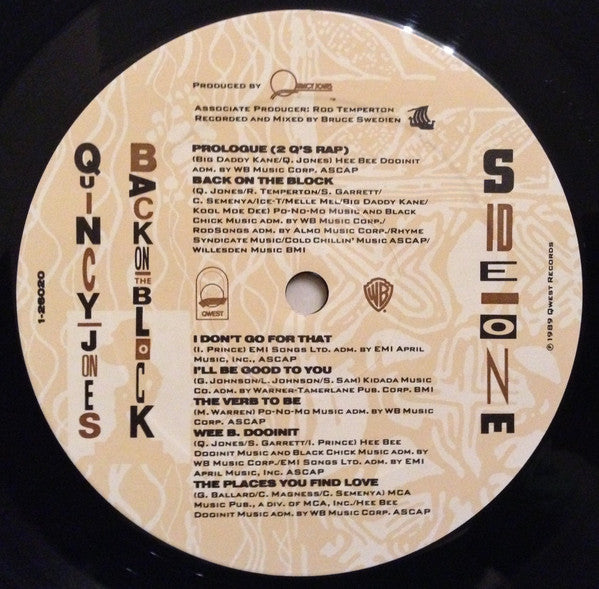 Quincy Jones : Back On The Block (LP, Album, Spe)