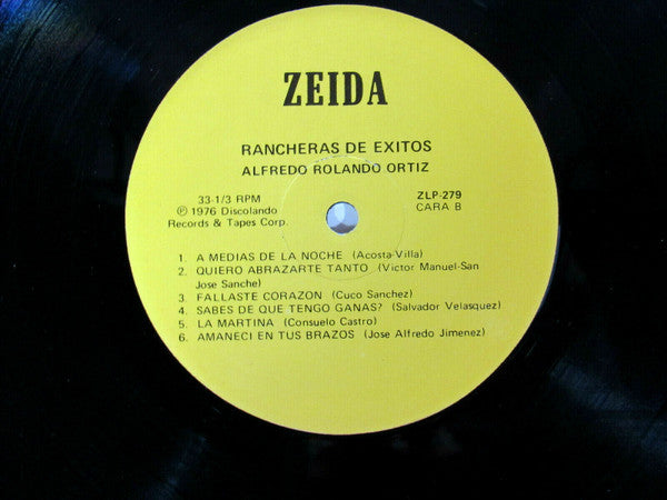 Alfredo Rolando Ortiz : Rancheros De Exito (LP)