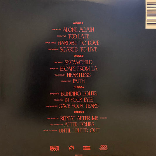 The Weeknd - After Hours vinyl record, 2xLP (Mint (M)) | Lulo Records