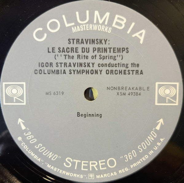Igor Stravinsky Conducts Columbia Symphony Orchestra : Le Sacre Du Printemps = The Rite Of Spring (LP, Album, RP)