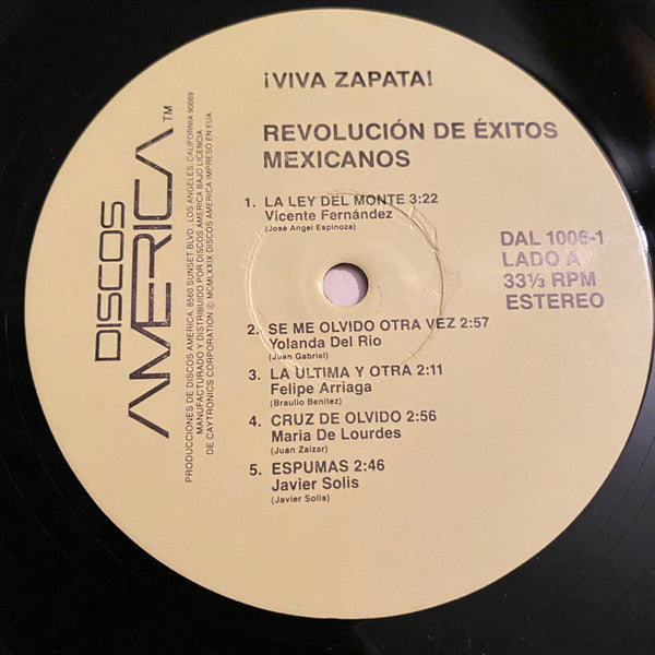 Various : Viva Zapata – Revolución de Exitos Mexicanos (2xLP, Comp)