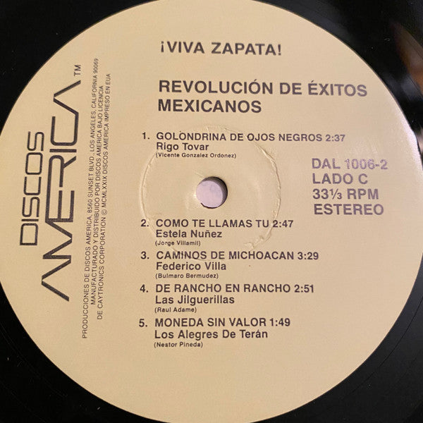 Various : Viva Zapata – Revolución de Exitos Mexicanos (2xLP, Comp)