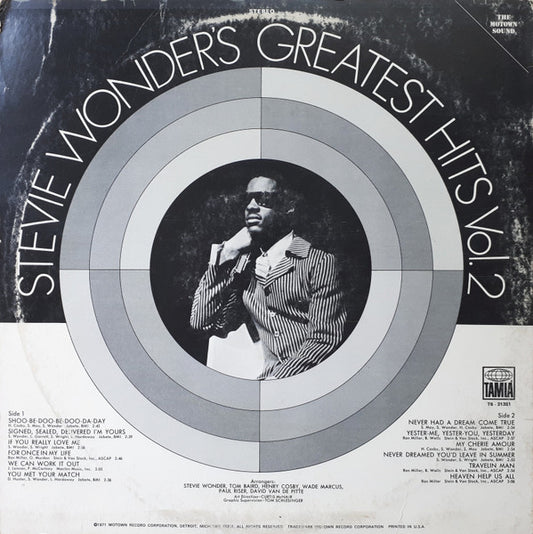 Stevie Wonder : Stevie Wonder's Greatest Hits Vol. 2 (LP, Comp, RE)