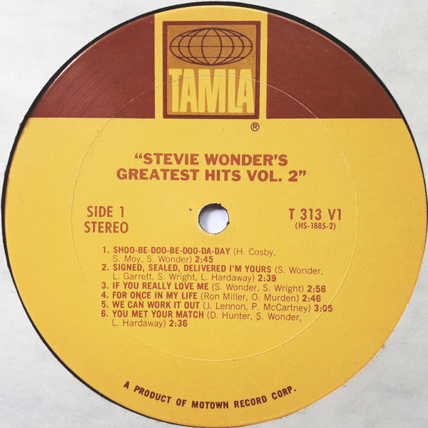 Stevie Wonder : Stevie Wonder's Greatest Hits Vol. 2 (LP, Comp, RE)