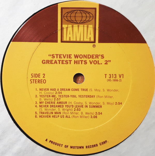 Stevie Wonder : Stevie Wonder's Greatest Hits Vol. 2 (LP, Comp, RE)