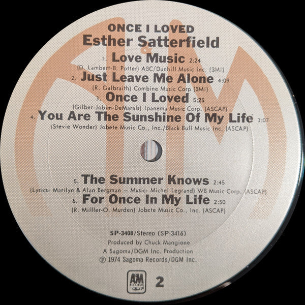 Esther Satterfield : Once I Loved (LP, Album)