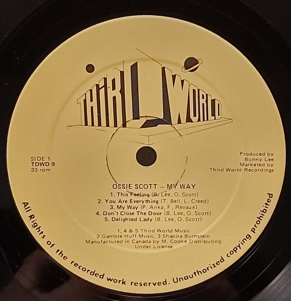 Ossie Scott : My Way (LP, Album)