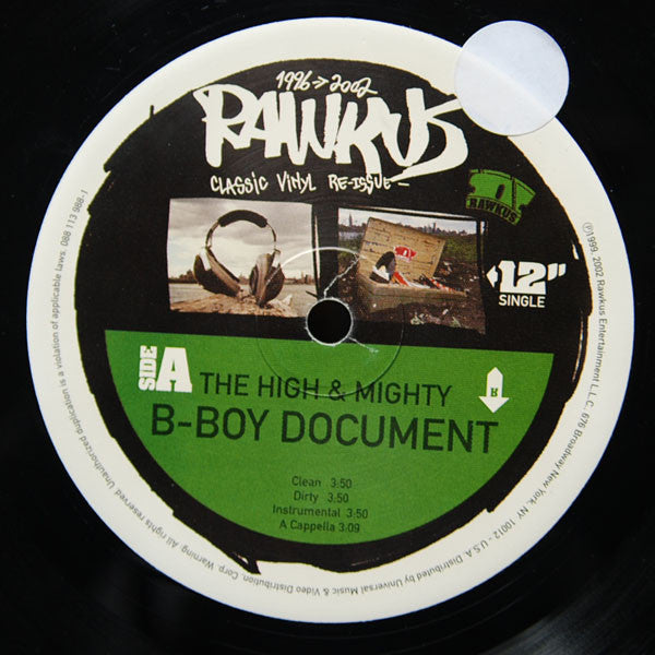 The High & Mighty / Reflection Eternal : B-Boy Document 99 / Chaos (12", RE)