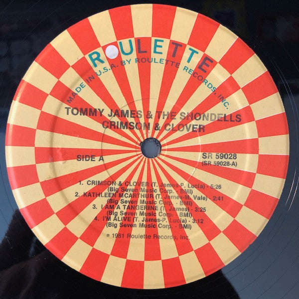 Tommy James & The Shondells : Crimson & Clover (LP, Album, RE)