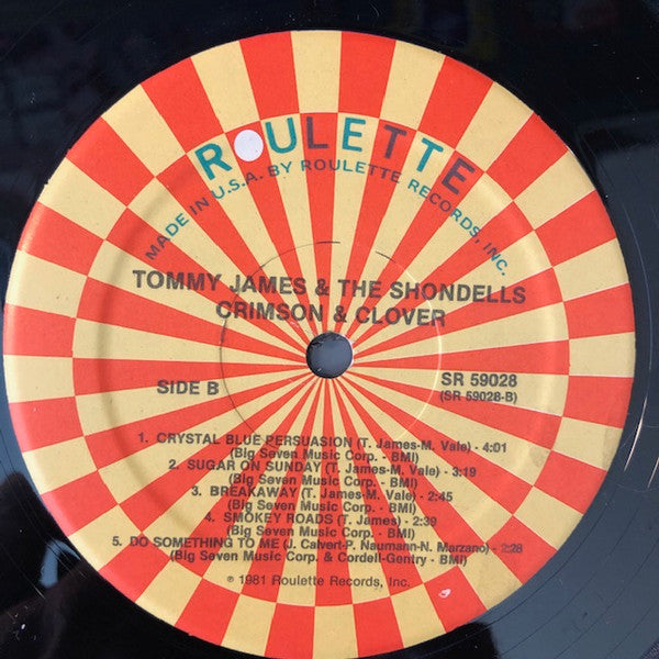 Tommy James & The Shondells : Crimson & Clover (LP, Album, RE)