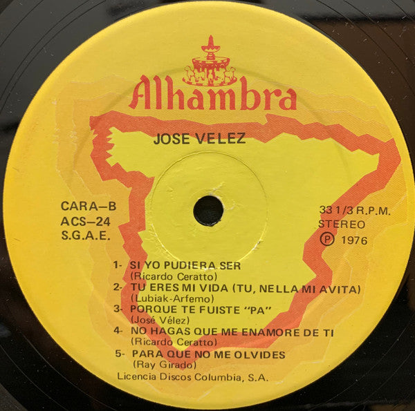 José Vélez : Jose Velez (LP, Album, Comp)