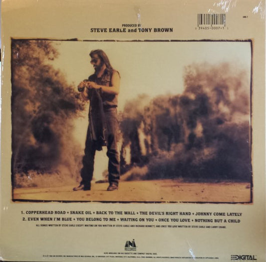 Steve Earle : Copperhead Road (LP, Album, Bar)