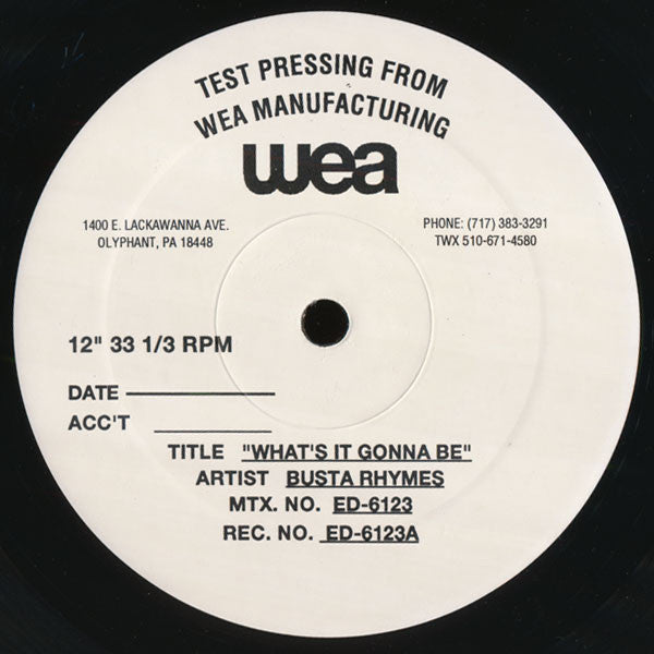 Busta Rhymes : What's It Gonna Be (12", TP)