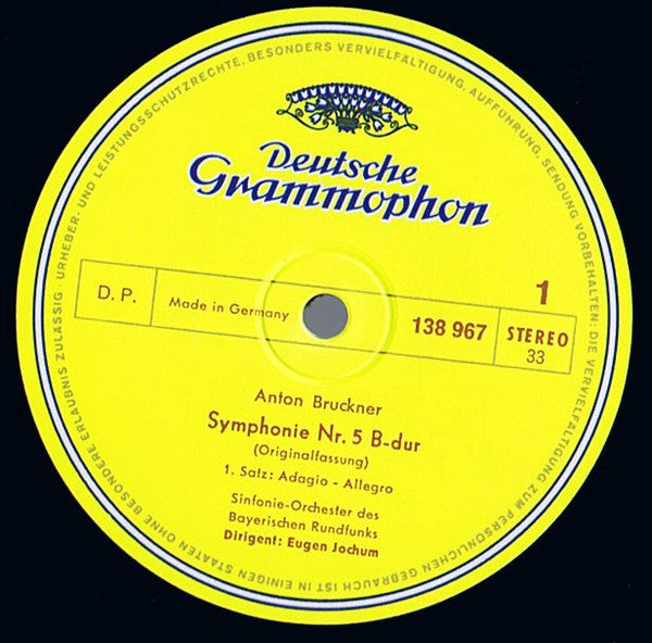 Anton Bruckner · Eugen Jochum, Symphonie-Orchester Des Bayerischen Rundfunks : Symphonie Nr. 5 (2xLP, RE)
